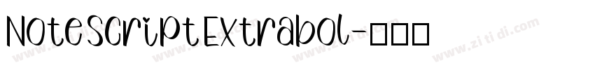 Note Script Extrabol字体转换